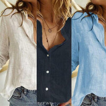 Blusa Soltinha Alana com Manga COMPRE 2 LEVE 3 Roupas (Blusa Feminino 2) Dm Stores Branco + Preto + Azul P 