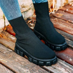 Bota Feminina Coturno FEMININO - CALÇADOS - BOTA COTURNO Dashui Preto 35 