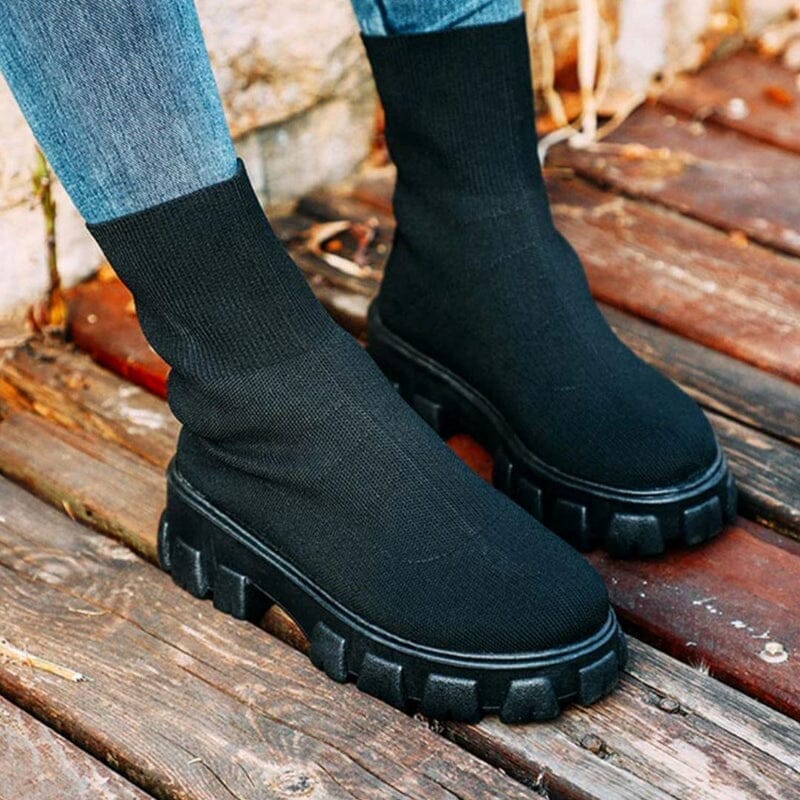 Bota Feminina Coturno FEMININO - CALÇADOS - BOTA COTURNO Dashui Preto 35 