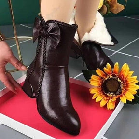 Bota Feminina de Couro Aveludada para Inverno - Winter Soft FEMININO - CALÇADOS - BOTA AVELUDADA 2 Dashui 