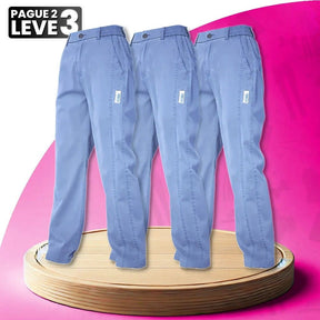 Calça Feminina Aurora em Malha de Seda Gelo e Poliéster (Sua Nova Peça Favorita!) FEMININO - ROUPAS - CALÇA 2 Dm Stores Azul/Azul/Azzul PP 