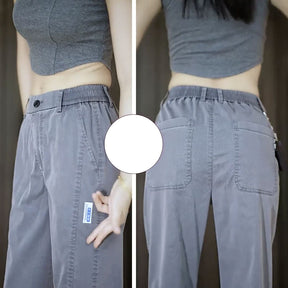 Calça Feminina Aurora em Malha de Seda Gelo e Poliéster (Sua Nova Peça Favorita!) FEMININO - ROUPAS - CALÇA 2 Dm Stores Cinza/Cinza Extra grande 