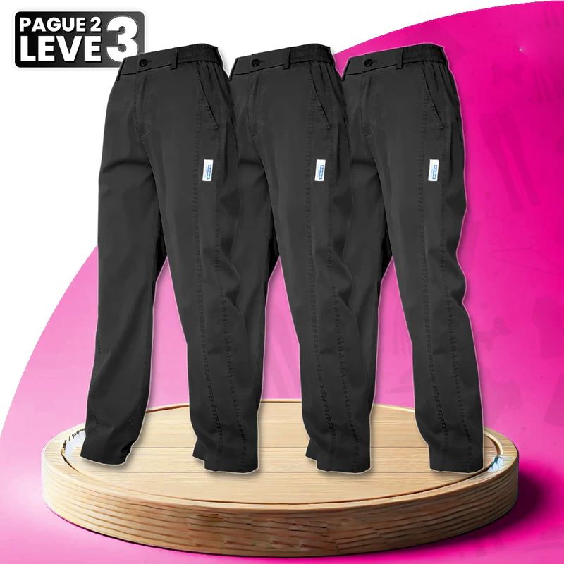 Calça Feminina Aurora em Malha de Seda Gelo e Poliéster (Sua Nova Peça Favorita!) FEMININO - ROUPAS - CALÇA 2 Dm Stores Preto Extra grande 