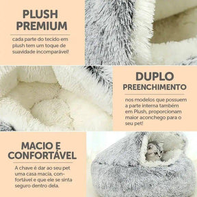 Caminha CalmPet 2 em 1 CASA - ACESSÓRIO - CAMA PET Dm Stores 