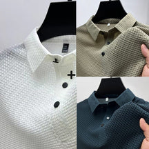 Camisa Polo Ice Masculina - COMPRE 1 LEVE 3 Camisa Polo Ice Masculina - COMPRE 1 LEVE 3 A minha loja Branco+Azul+Bege P 