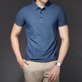Camiseta Masculina Premium ComfortDry – Anti-Amassado, Anti-Odor e Ultra Confortável MASCULINO - ROUPAS - CAMISA COMFORTDRY Dm Stores Azul - Branco - Cinza P 