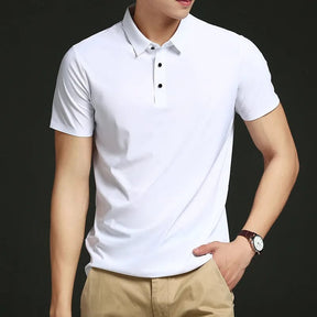Camiseta Masculina Premium ComfortDry – Anti-Amassado, Anti-Odor e Ultra Confortável MASCULINO - ROUPAS - CAMISA COMFORTDRY Dm Stores Branco - Rosa - Preto P 