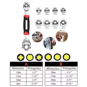 Chave Multifuncional TorqueFlex™ 48 em 1 – A Solução Completa em uma Só Ferramenta UNISSEX - FERRAMENTAS - CHAVE 48X1 Dm Stores 