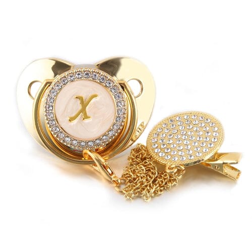 Chupeta Personalizada + Prendedor Premium Grátis - Dourada UNISSEX - ACESSORIO - CHUPETA 1 Dm Stores X 