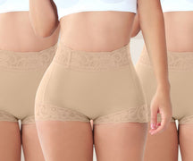 Compre 1 e Leve 3 | Calcinha Modeladora SculptFit – Modela com Conforto e Zero Marcas FEMININO - SAÚDE E BELEZA - CINTA MODELADORA Dm Stores 3 Beges PP 