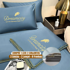 Conjunto de Cama de Seda Gelada Para o Verão [Compre 1 Leve 2] UNISSEX - CASA - CAMA, MESA & BANHO - CONJUNTO DE CAMA Dm Stores 