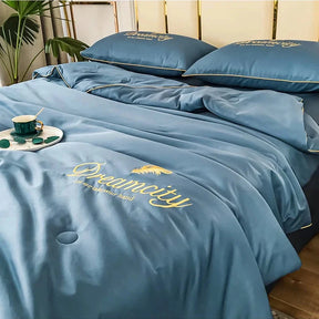 Conjunto de Cama de Seda Gelada Para o Verão [Compre 1 Leve 2] UNISSEX - CASA - CAMA, MESA & BANHO - CONJUNTO DE CAMA Dm Stores 
