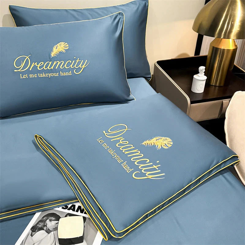 Conjunto de Cama de Seda Gelada Para o Verão [Compre 1 Leve 2] UNISSEX - CASA - CAMA, MESA & BANHO - CONJUNTO DE CAMA Dm Stores 