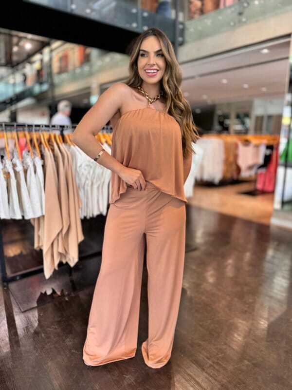Conjunto Harmonia Aurora – Leveza e Estilo em Cada Detalhe FEMININO - VESTUÁRIO - CONJUNTO HARM AURORA Dm Stores Nude PP - Veste (32 a 34) 