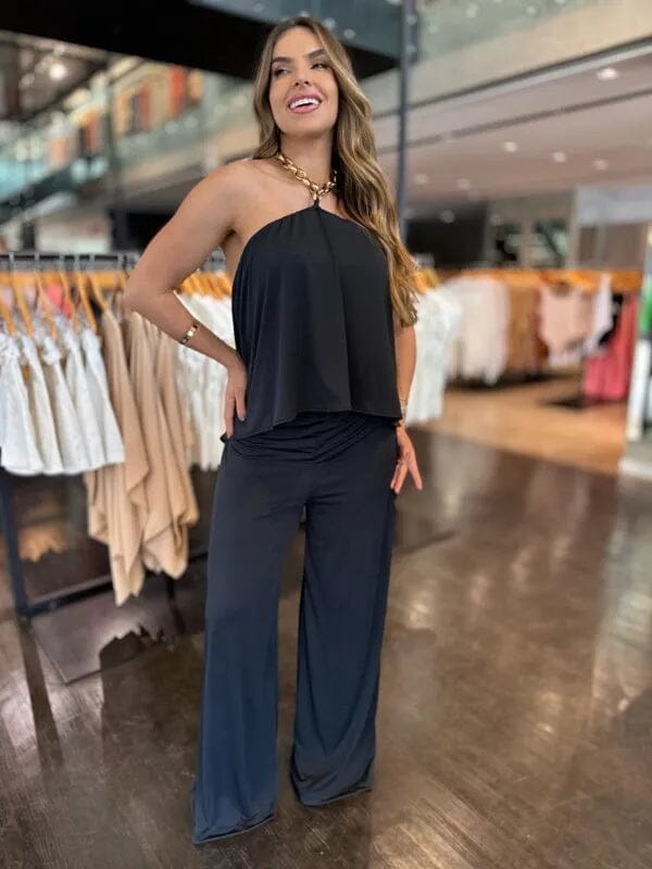 Conjunto Harmonia Aurora – Leveza e Estilo em Cada Detalhe FEMININO - VESTUÁRIO - CONJUNTO HARM AURORA Dm Stores Preto PP - Veste (32 a 34) 