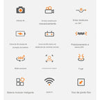 Drone com Câmera 1080P GPS WIFI e 5KM | LGraphic (+5 Brindes) Eletrônicos (Drone 6) Dm Stores 