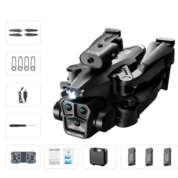 Drone Profissional com Câmera 8K UltraHD Gps Wifi e Desvio Automático - K10 Max Eletrônicos (Drone 2) Dm Stores 3 Baterias 