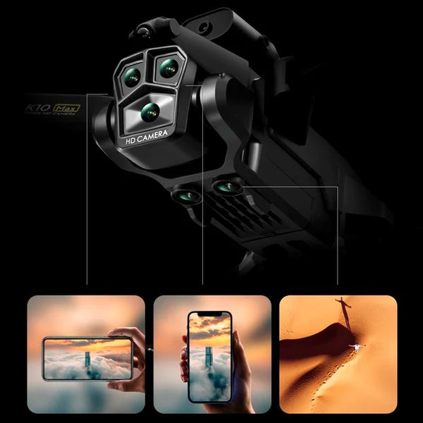 Drone Profissional com Câmera 8K UltraHD Gps Wifi e Desvio Automático - K10 Max Eletrônicos (Drone 2) Dm Stores 