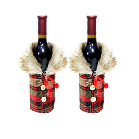 Encantos de Natal - Roupa Festiva para Garrafa de Vinho [Compre 1 Leve 2] UNISSEX - DECORAÇAO - CAPA DE VINHO NATALINO 1 Dm Stores Colorido/Colorido 