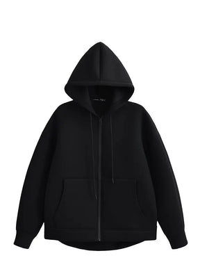 Casaco Feminino com Capuz e Bolsos Oversized