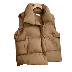 Colete Feminino Elegante com Gola Alta Acolchoado - (Promoção de Inverno 2026)