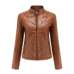 Jaqueta Feminina Estilo Biker com Zíper Luxy - (Promoção de Inverno 2026)