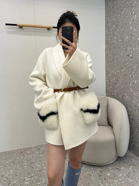 Blusão Feminina de Inverno com Bolsos Toque de Cashmere – (Promoção de Inverno 2026)