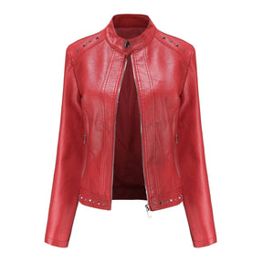 Jaqueta Feminina Estilo Punk Rock com Gola Alta - (Promoção de Inverno 2026)