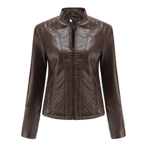 Jaqueta Feminina Estilo Biker com Zíper Luxy - (Promoção de Inverno 2026)