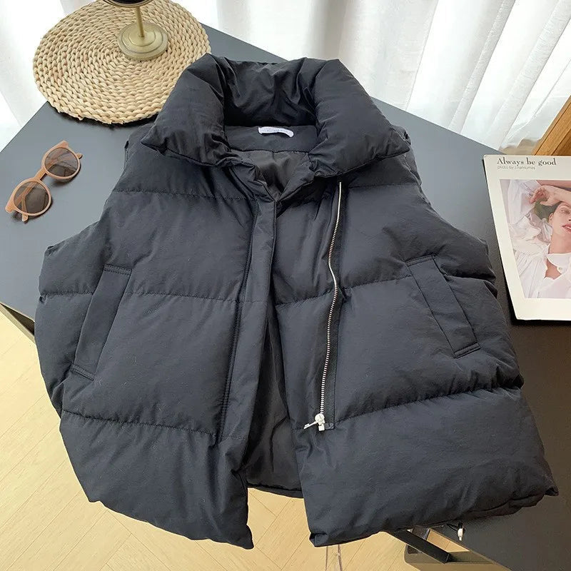 Colete Feminino Elegante com Gola Alta Acolchoado - (Promoção de Inverno 2026)