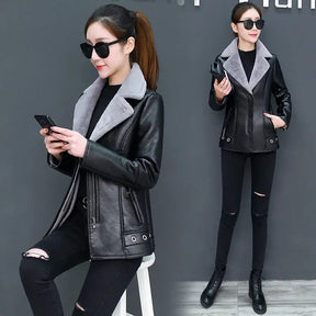 Jaqueta Feminina Oversized com Forro Peluciado e Gola Dobrável – (Promoção de Inverno 2026)