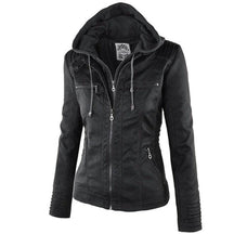 Jaqueta de Couro com Capuz - Frete Grátis FEMININO - VESTUÁRIO - JAQUETA COURO Dm Stores Preto P 