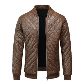 Jaqueta de Couro Masculina Race G1 - JAQUETA03 Sr Alpha Marrom P 
