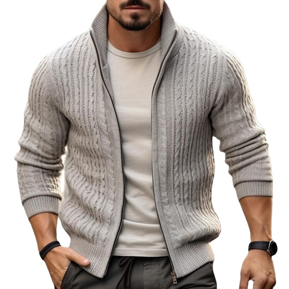 Jaqueta de Malha Grossa Masculina com Gola Alta – O seu novo Clássico para o Frio MASCULINO - JAQUETA - GOLA ALTA Dm Stores 