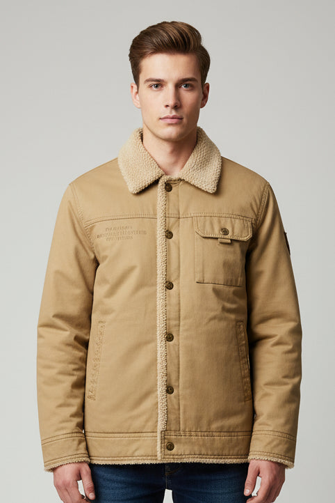 Jaqueta Masculina Classic Flanelada em Algodão / Outono/Inverno 2024