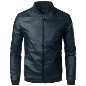 Jaqueta Masculina Couro Básica G1 - JAQUETA02 Sr Alpha Azul PP - 60kg 