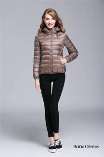 Jaqueta Puffer Feminina com Capuz Annabele