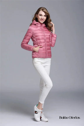 Jaqueta Puffer Feminina com Capuz Annabele