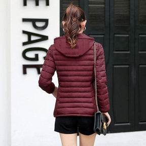Jaqueta Puffer Feminina Slim Fit com Capuz FEMININO - ROUPAS - JAQUETA 1 Dm Stores 