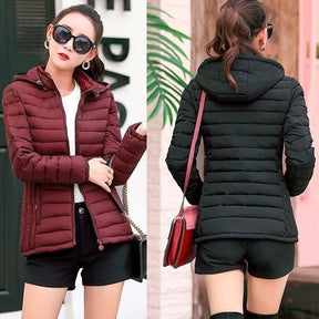 Jaqueta Puffer Feminina Slim Fit com Capuz FEMININO - ROUPAS - JAQUETA 1 Dm Stores 