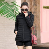 Jaqueta Puffer Feminina Slim Fit com Capuz FEMININO - ROUPAS - JAQUETA 1 Dm Stores M Preto 