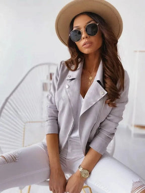 Jaqueta Suede Feminino FEMININO - JAQUETA - JAQUETA SUEDE Dm Stores 