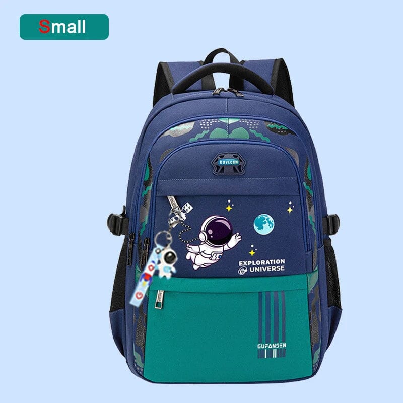 Kit Mochila Escolar Astronauta Ortopédica com Lancheira e Estojo Infantil (Kit Escolar 3) Dm Stores P Azul 2 