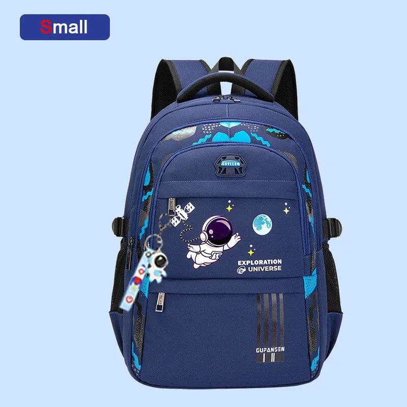 Kit Mochila Escolar Astronauta Ortopédica com Lancheira e Estojo Infantil (Kit Escolar 3) Dm Stores P Azul 