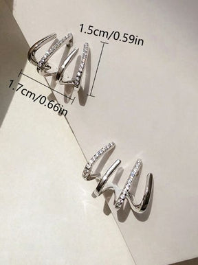 LANÇAMENTO | Brincos Quatro Pontas - Folheado a Ouro 18k + FRETE GRÁTIS FEMININO - ACESSORIOS - BRINCO 2 Dm Stores 