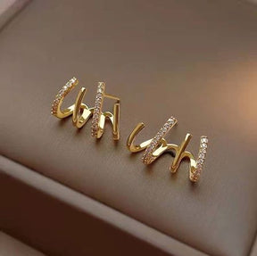 LANÇAMENTO | Brincos Quatro Pontas - Folheado a Ouro 18k + FRETE GRÁTIS FEMININO - ACESSORIOS - BRINCO 2 Dm Stores 