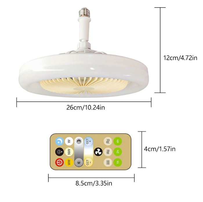 Luminária LED com Ventilador de Teto | EcoLight Casa (Luminária 4) Dm Stores 