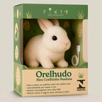 Orelhudo - Meu Coelhinho Realista UNISSEX - SAUDE - URSO DE PELUCIA 1 Dm Stores Branco 