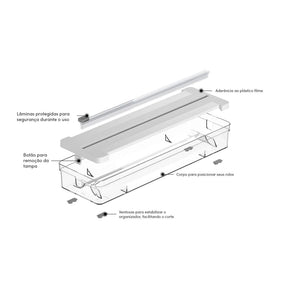 Porta Rolos e Organizador de Gavetas - ClearCut Duo UNISSEX - COZINHA - POSTA ROLOS 1 Dm Stores 