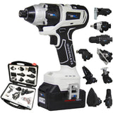 PowerMax Pro Kit 10 em 1  - Parafusadeira Furadeira Lixadeira Serra Martelete Elétrico Espatulas